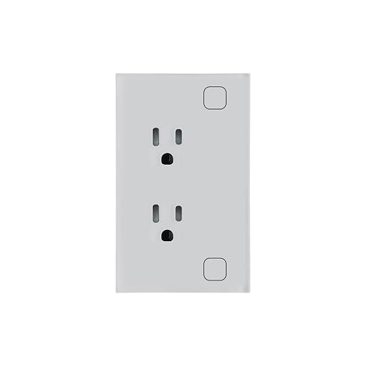41lm9SpeZML._SX522_.jpg Smart Outlet,Energy Monitoring,Need Zigbee Hub,White | 4.65 X 2.83 X 1.69 Inches,APP Control,Voice Control,Work with Tuya/Alexa,Tempered Glass Panel - Image 1