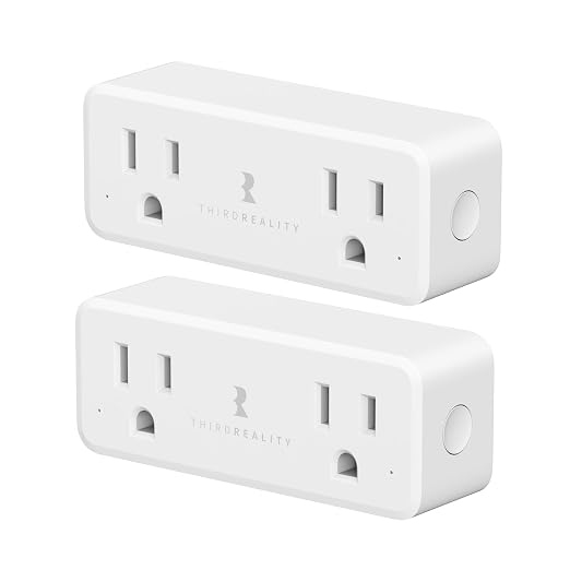 51XO7HAmESL._SX522_.jpg THIRDREALITY Smart Dual Plug 2 Pack, Zigbee 2-in-1 Smart Outlet with Independent Control and Power Monitoring, Zigbee Repeater, Compatible with Home Assistant(ZHA/Z2M), SmartThings, Homey - Image 1