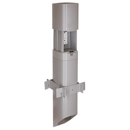 51fuQTW9KL._SX522_.jpg TayMac ParkPost Free-Standing Outdoor Power Post Enclosure, Gray | Free-Standing Slide Cover Design, Includes Duplex and Decorator Adapters, UV-Resistant Polycarbonate, Garden Power Stake - Image 1