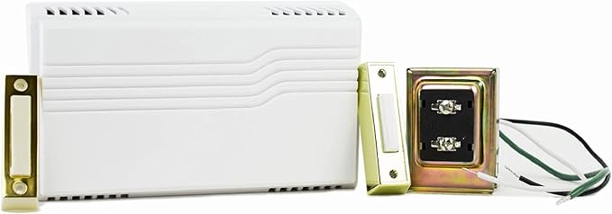 610MAQ64RgS._AC_SX679_.jpg Newhouse Hardware Electric 2-Tone Door Bell Chime Kit with 16V 10VA Transformer and Lighted Doorbell Push Buttons CKIT1, Doorbell Button, Transformer, and Doorbell Chime Replacement - Image 1