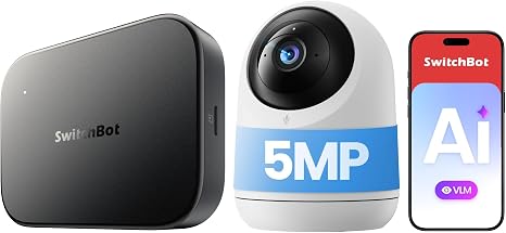 617iXSvvoFL._AC_SX466_.jpg SwitchBot AI Hub Bundle with PTC Plus 5MP Camera, AI Smart Hub with OpenClaw Support for Indoor Monitoring, Pan Tilt Camera, Local Storage, Home Assistant Pre-Installed, Matter Bridge - Image 1