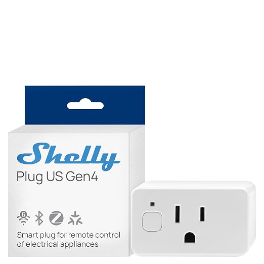 61Ef0gdQwiL._SX522_.jpg Shelly Smart Plug UL, WiFi, Bluetooth, Zigbee, Matter Outlet with Power Metering, Works with HomeKit, Google Home, Alexa, Home Assistant, Smart Socket, Easy Setup, Remote Control, Plug US Gen4 White - Image 1