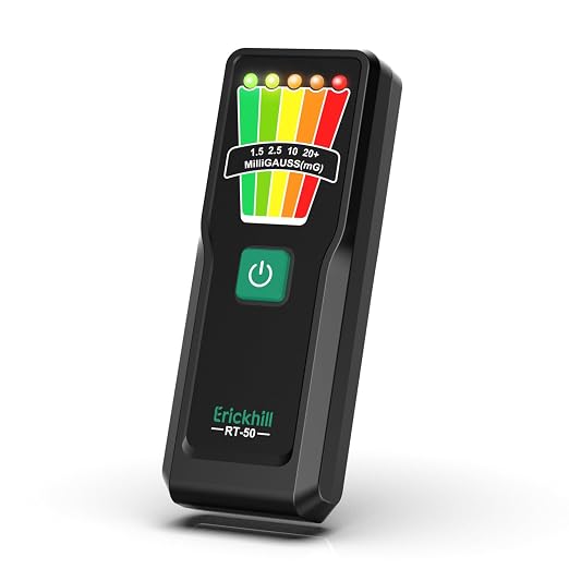 61NRNsiZOdL._SX522_.jpg ERICKHIL Handheld EMF Meter, 5-Level LED Alerts,Ghost Hunting Equipmen | For Paranormal Investigations, 30Hz–20kHz Wide Range Ghost Detector,Pocket-Size EMF Reader - Image 1