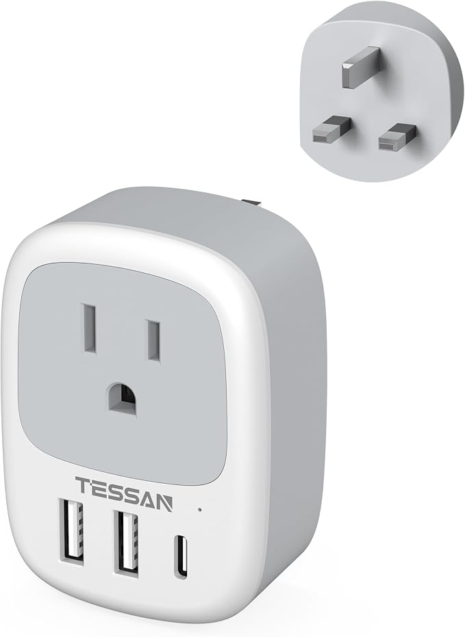 61NdNW8F1bL._AC_SX679_.jpg TESSAN US to UK Plug Adapter, - Image 1