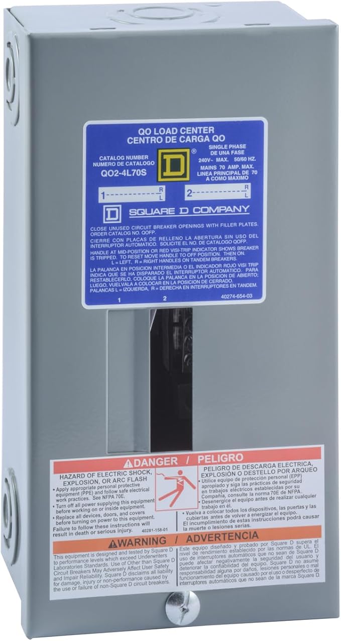 61UtDZgLL._AC_SX679_.jpg Square D - QO24L70SCP QO 70-Amp 2-Space - Image 1