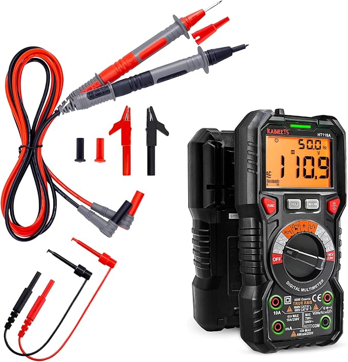 71JSwP5mdlL._AC_SX679_.jpg Test Leads Set KET01 & Multimeter HT118A - Image 1