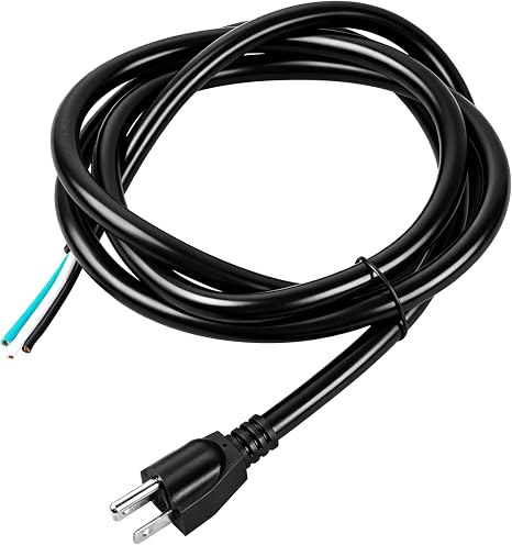71oPQjy2XFL._AC_SX466_.jpg 6FT 12/3 SJT 15A Heavy Duty Replacement Power Cord for Tools & Appliances | Fits Table Saw Miter Saw Drill Press Air Compressor, 15A 125V Replacement Cord - Image 1