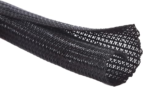71t6eXtVD6L._AC_SX466_.jpg Alex Tech 10ft - 1/2 inch Cord Protector Wire Loom Tubing Cable Sleeve Split Sleeving For USB Cable Power Cord Audio Video Cable – Protect Cat From Chewing - Black - Image 1